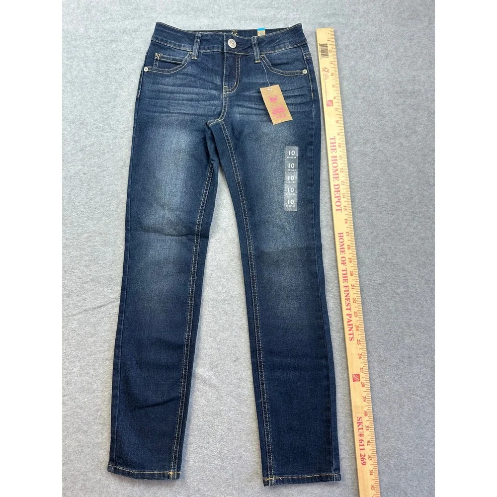Justice Girls Simply Low Super Skinny Jeans Dark Wash Denim Size 10 Regular
